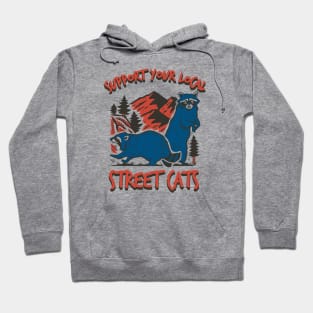 Vintage Support Your Local Street Cats Hoodie